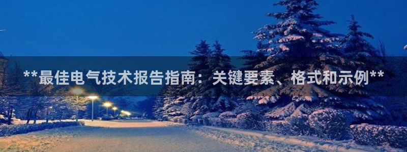 凯发国际app下载：**最佳电气技术报告指南：关键